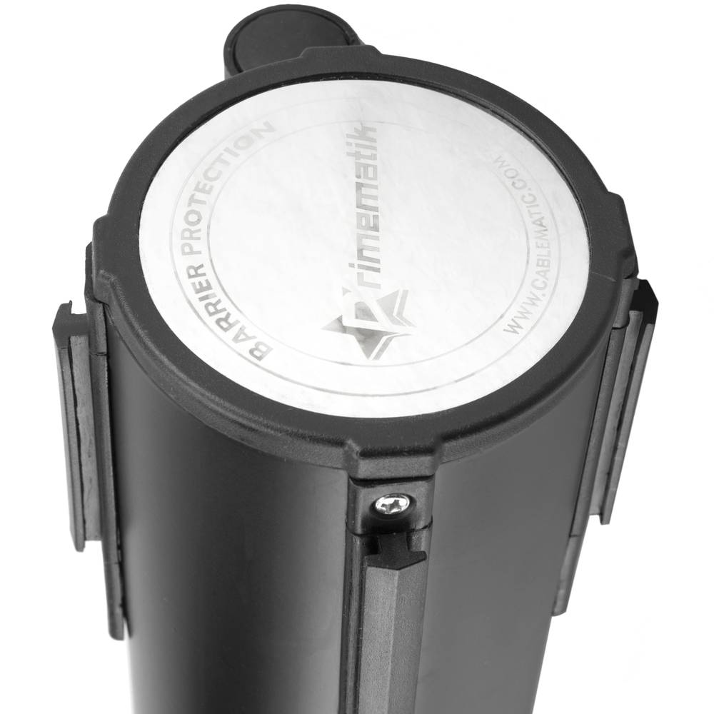 Pal separador 2 unitats negre amb cinta extensible blava i vermella de 5 m 350 x 76 x 910 mm