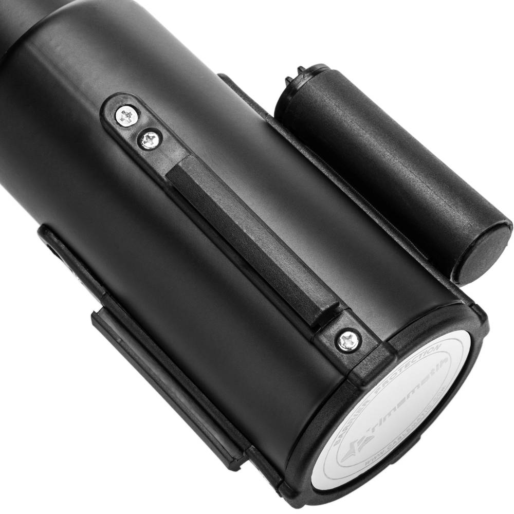 Poste separador 2 unidades negro con cinta extensible roja de 3 m 350 x 50 x 910 mm