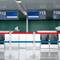 Afscheidingspaal 2 units in roestvrij staal met 5 m blauwe en rode uitrekbare tape 350 x 76 x 910 mm