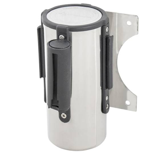 RVS muurbevestiging met 3 meter rode oprolbare tape