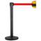 Fixation murale noir jaune avec ruban rétractable rouge 5m