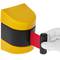 Fixation murale noir jaune avec ruban rétractable rouge 5m