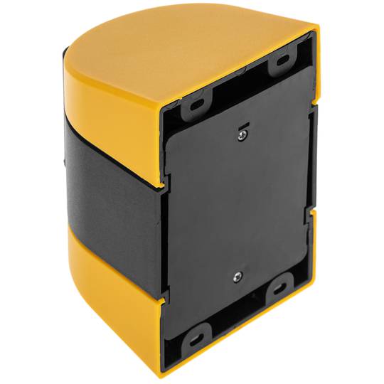 Fixation murale noir jaune avec ruban rétractable rouge 5m