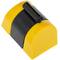 Fixation murale noir jaune avec ruban rétractable rouge 5m