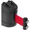 Fixation murale aimantée en plastique noir avec ruban rétractable rouge de 2 m