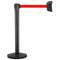 Fixation murale aimantée en plastique noir avec ruban rétractable rouge de 2 m