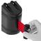 Fixation murale aimantée en plastique noir avec ruban rétractable rouge de 2 m