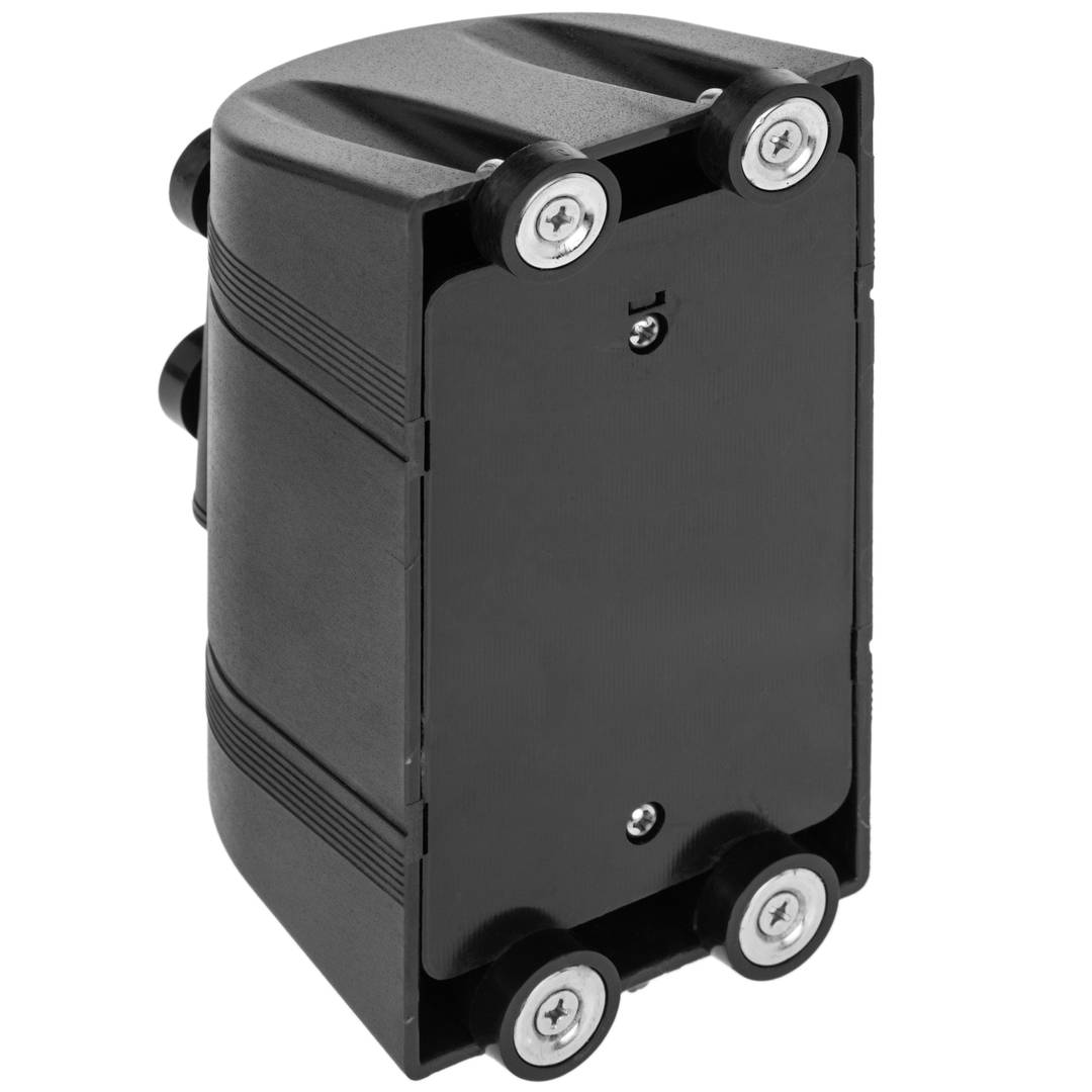 Fixation murale aimantée en plastique noir avec ruban rétractable rouge de 2 m