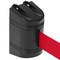 Fixation murale aimantée en plastique noir avec ruban rétractable rouge de 2 m