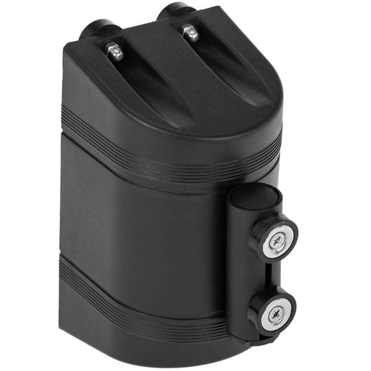 Fixation murale aimantée en plastique noir avec ruban rétractable rouge de 2 m
