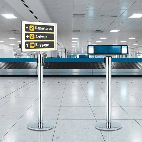 A4 silver colored poster holder for separator post