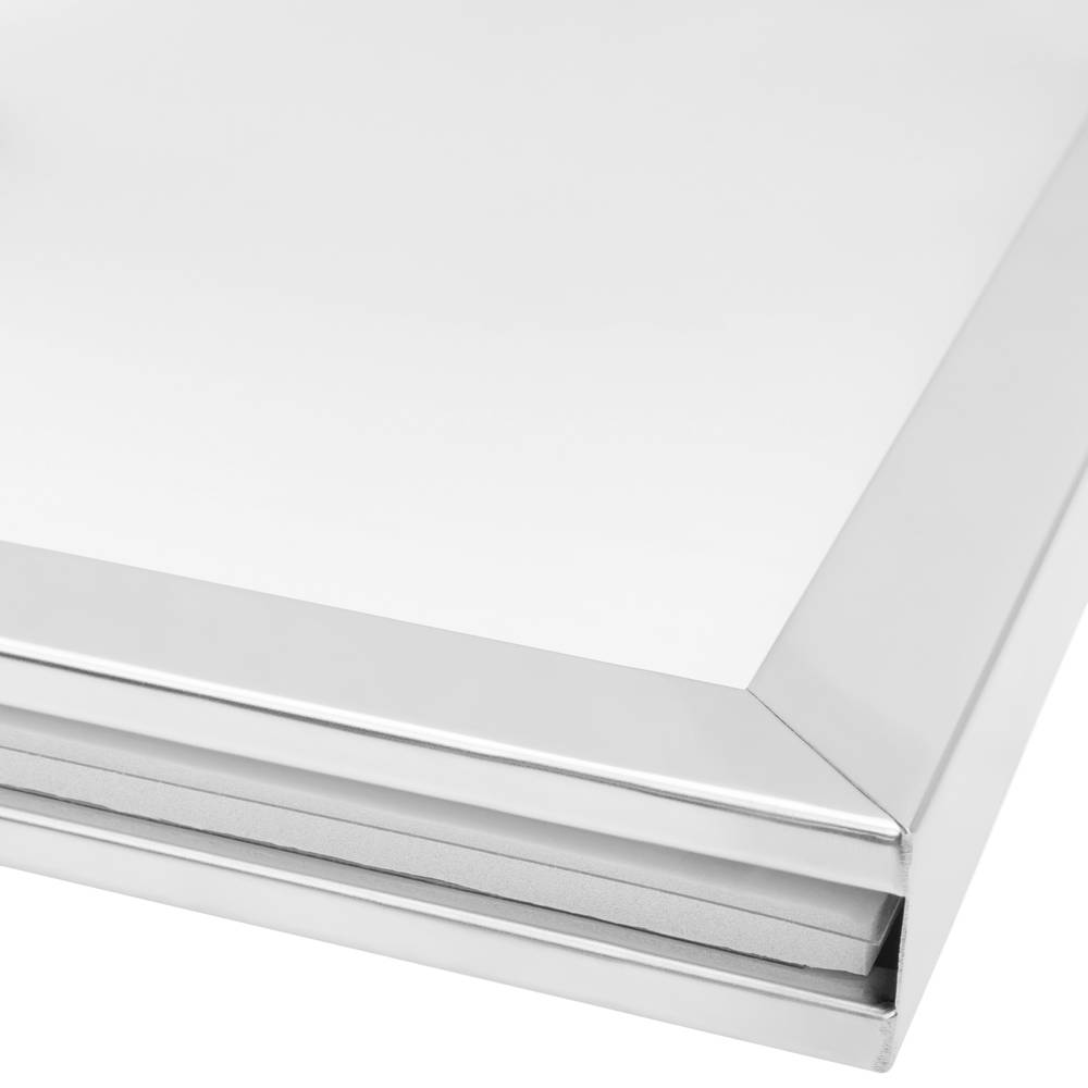 A4 silver colored poster holder for separator post