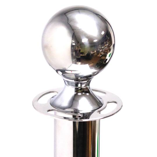 Retractable barrier cord posts for queue management 320x51x1000mm stainless 2 units