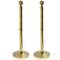 Paletti delimitazione scomparsa di cordone per gestione code 320x51x1050mm inossidabile oro 2 unità