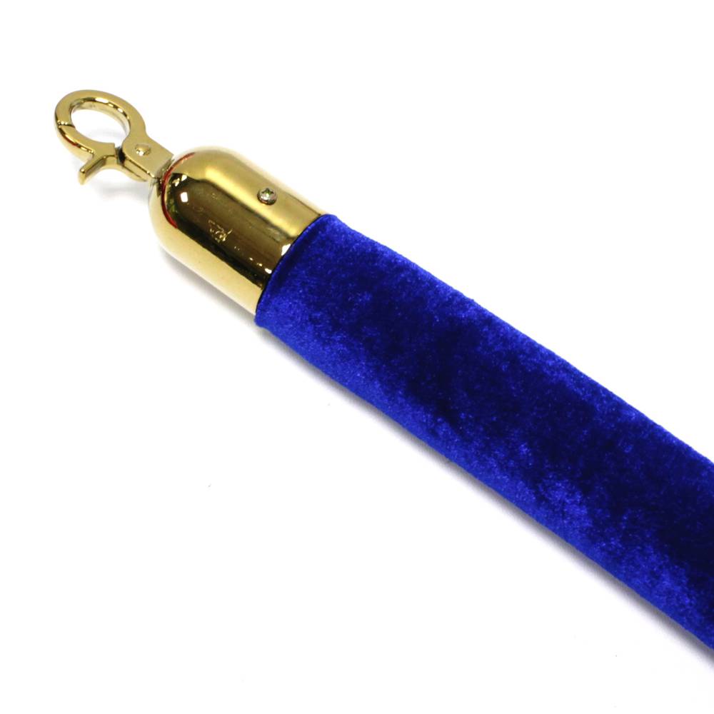 Cordó vellut per pal 38x1500mm blau/daurat