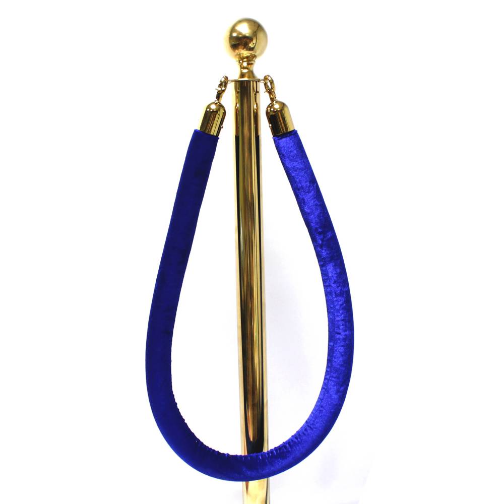Cordó vellut per pal 38x1500mm blau/daurat