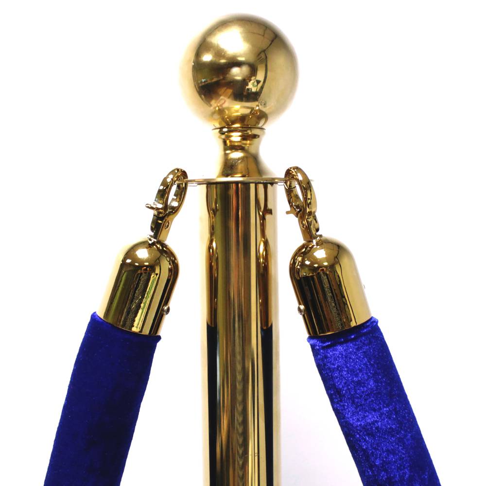 Cordó vellut per pal 38x1500mm blau/daurat