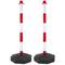 Poteaux de barrière de chaîne de files attente 31x91 cm rouge blanc 2 unités
