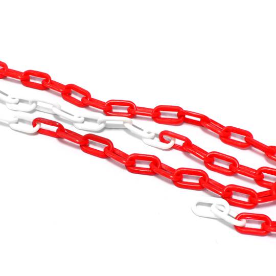 Red/White Plastic Chain 25m 