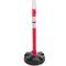 Poste separador de corrente para gestão de filas 35 x 105 cm branco vermelho