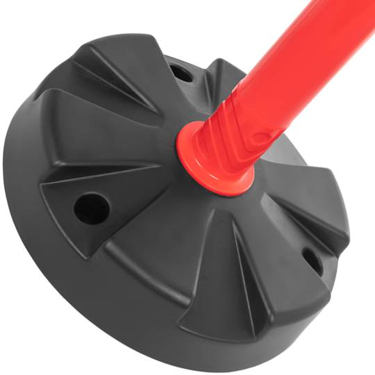 Poste separador de corrente para gestão de filas 35 x 105 cm branco vermelho