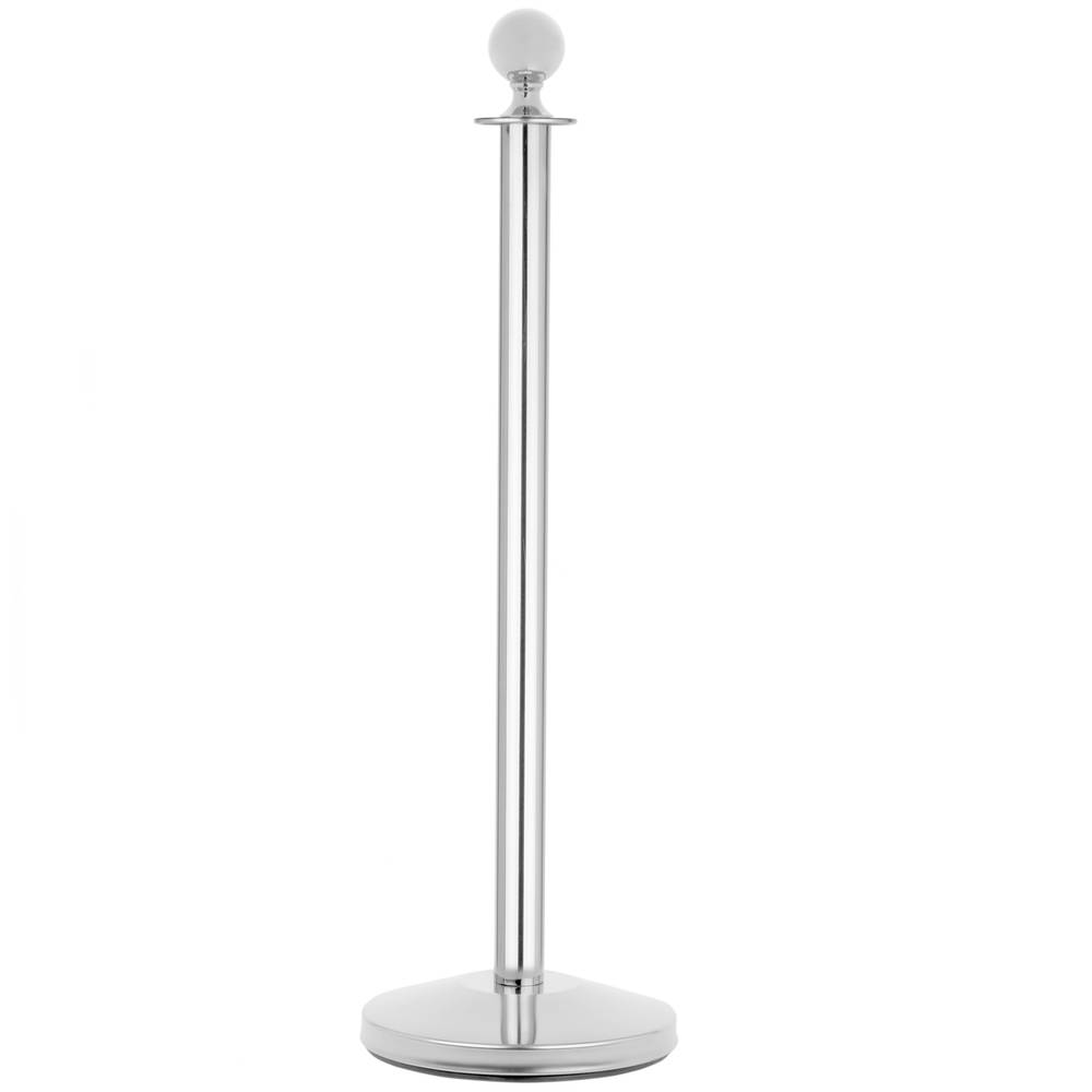 Poteau de séparation finition arrondie 2 éléments en acier inoxydable pour cordon 320 x 50 x 980 mm