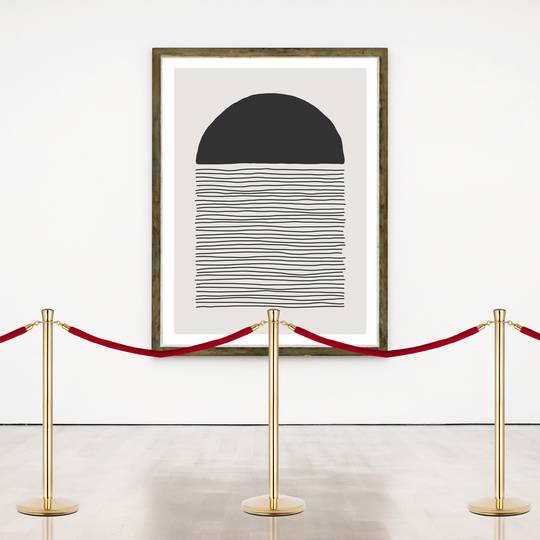 Słupek rozdzielający 2 złote sztuki na sznurek 320 x 50 x 980 mm