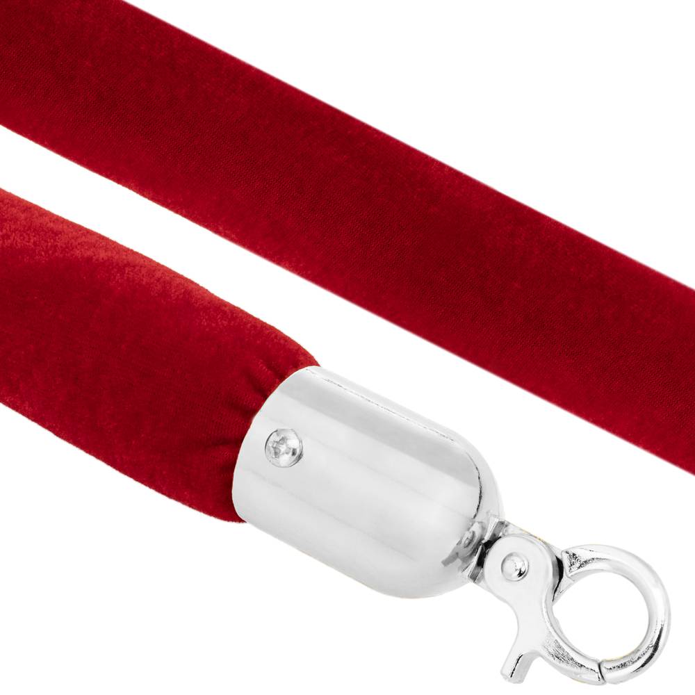 Velvet cord red with zipper golden for pole - Cablematic