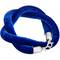 Cordó de vellut blau amb tancament platejat per pal