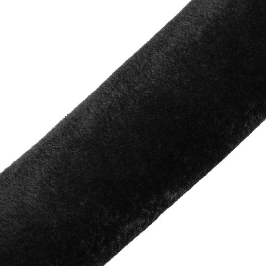 Samtschnur schwarz mit Reißverschluss silber für Stange