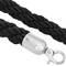 Braided cord black with zipper silver for pole