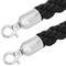 Braided cord black with zipper silver for pole