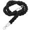 Braided cord black with zipper silver for pole