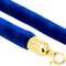 Aksamitny sznurek niebieski z zamkiem błyskawicznym złoty dla słupa