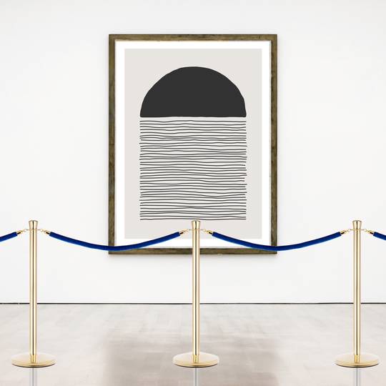 Aksamitny sznurek niebieski z zamkiem błyskawicznym złoty dla słupa