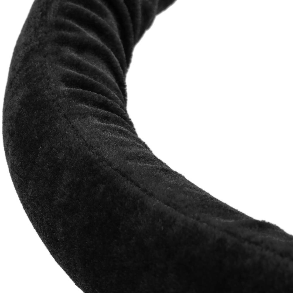 Cordón de terciopelo negro con cierre dorado para poste