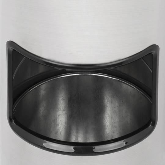 Poubelle circulaire avec cendrier en acier inoxydable