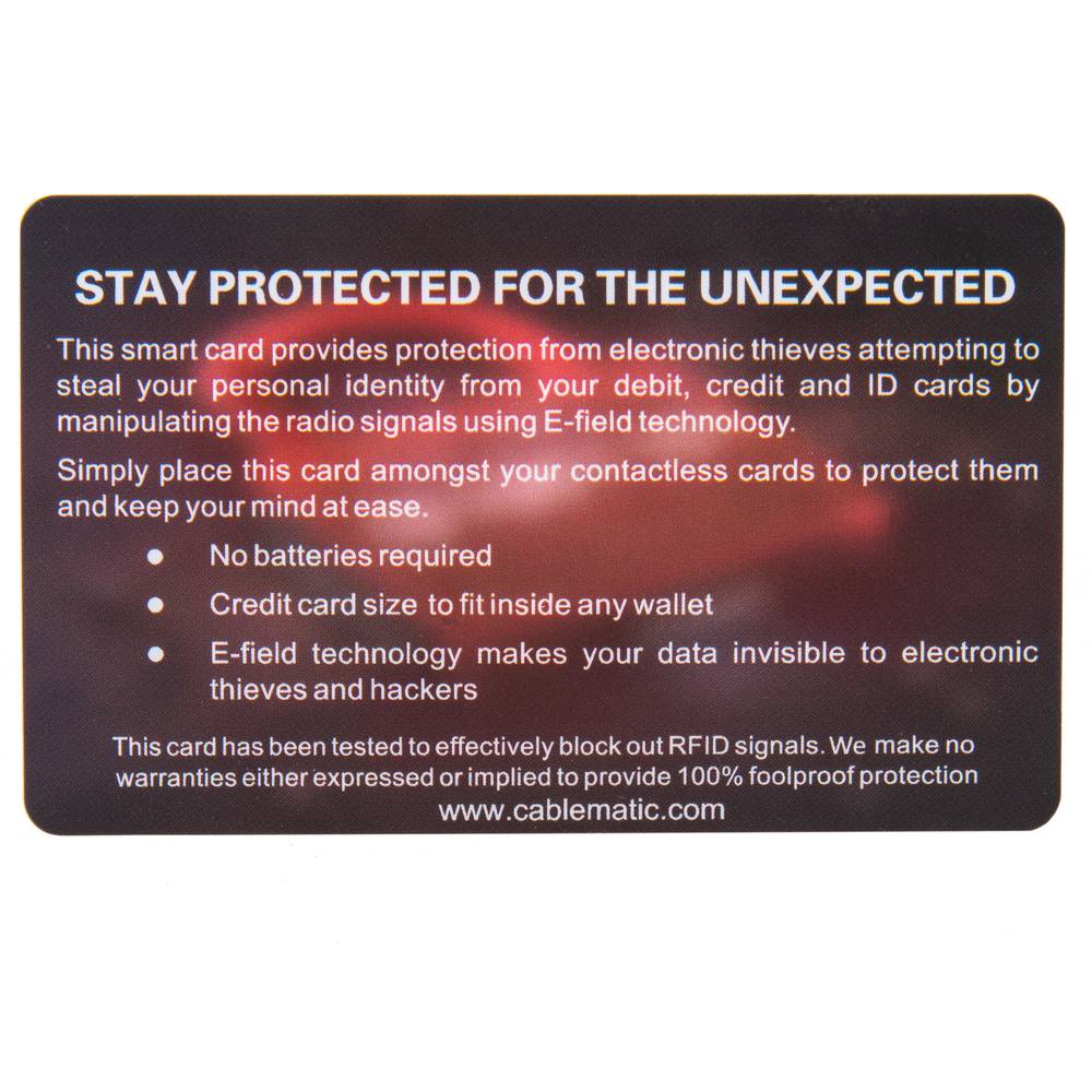 Scheda di sicurezza anti-RFID/NFC 3 unità