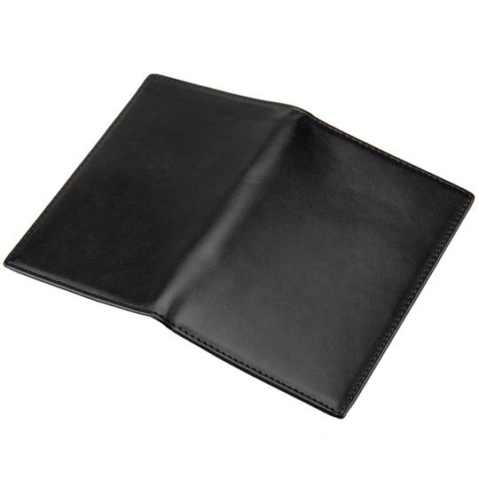 Anti-RFID/NFC-Lederpasshalter in Schwarz