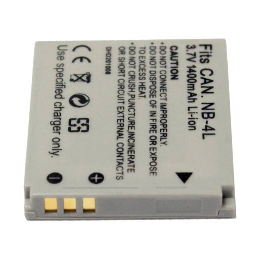 Batería de reemplazo compatible con Canon modelo NB-4L