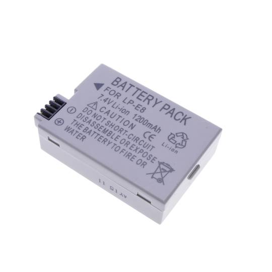 Batería compatible con Canon LP-E8 EOS 550D T2i 600D T2i X5 X4
