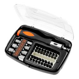 40-delige set om te schroeven met de Black & Decker A7062-XJ ratelsleutel