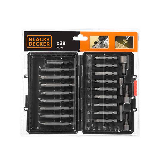 Kit de 38 piezas para atornillar Black & Decker A7202-XJ