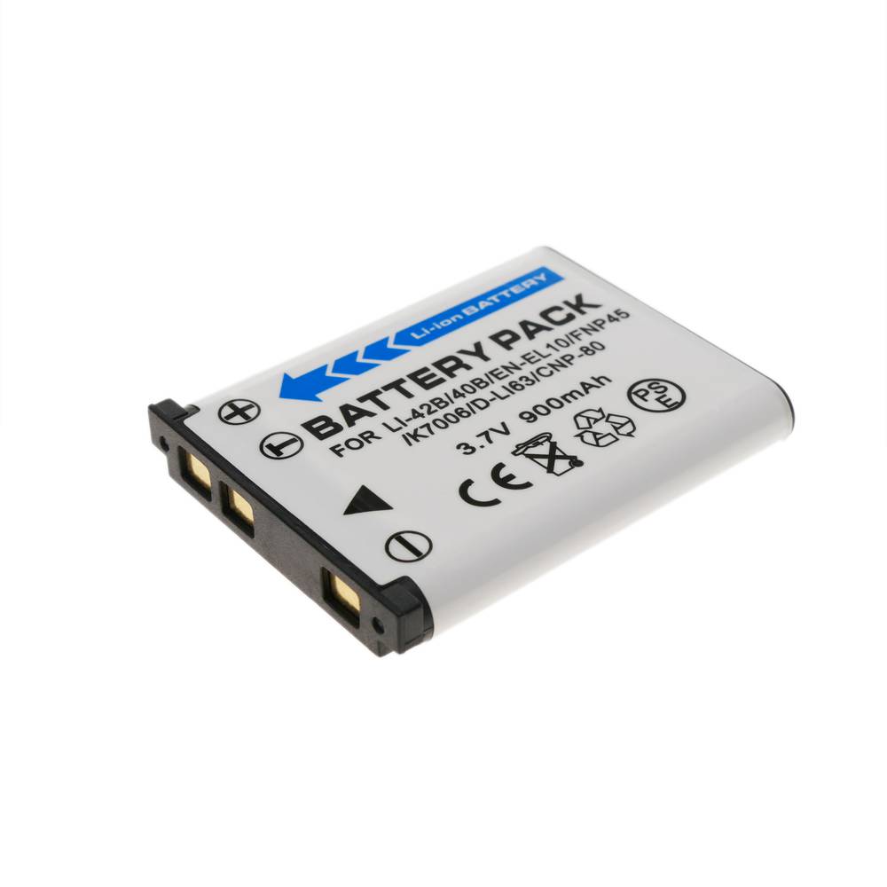 Batterie compatible avec Casio Olympus Fujifilm Nikon Pentax CNP80 LI42B 40B EN-EL10 FNP45 K7006 D-L