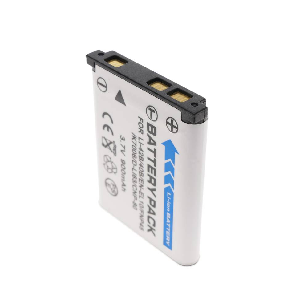 Batterie compatible avec Casio Olympus Fujifilm Nikon Pentax CNP80 LI42B 40B EN-EL10 FNP45 K7006 D-L