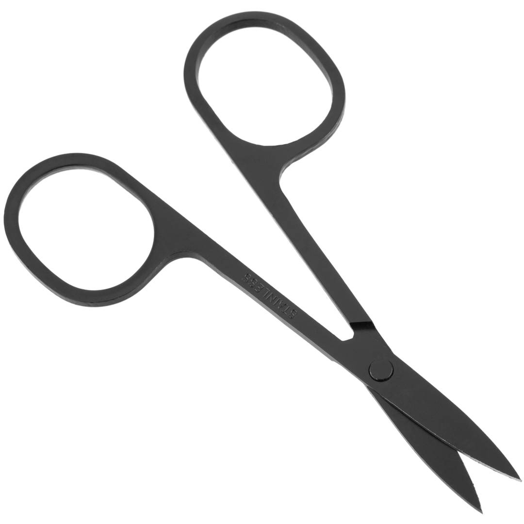 Professional manicure and pedicure set, set of 12 stainless steel accessories, colour black