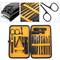 Set professionale per manicure e pedicure, set di 16 accessori in acciaio inossidabile, colore nero