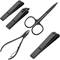 Set professionale per manicure e pedicure, set di 16 accessori in acciaio inossidabile, colore nero