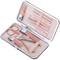 Professional manicure and pedicure set, set of 12 stainless steel accessories, rose gold colour