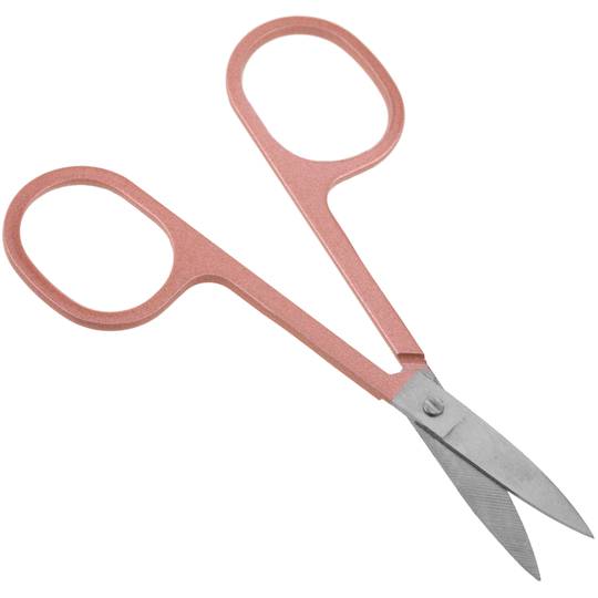 Professional manicure and pedicure set, set of 12 stainless steel accessories, rose gold colour